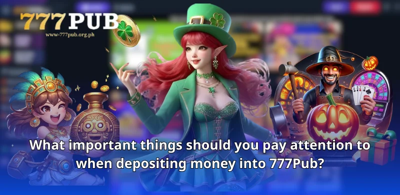 What important things should you pay attention to when depositing money into 777Pub?